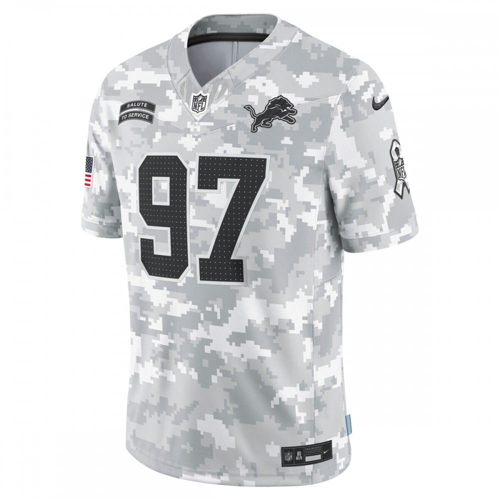 Aidan Hutchinson Detroit Lions Nike 2024 Salute to Service Limited Jersey - Arctic Camo-GridironStore
